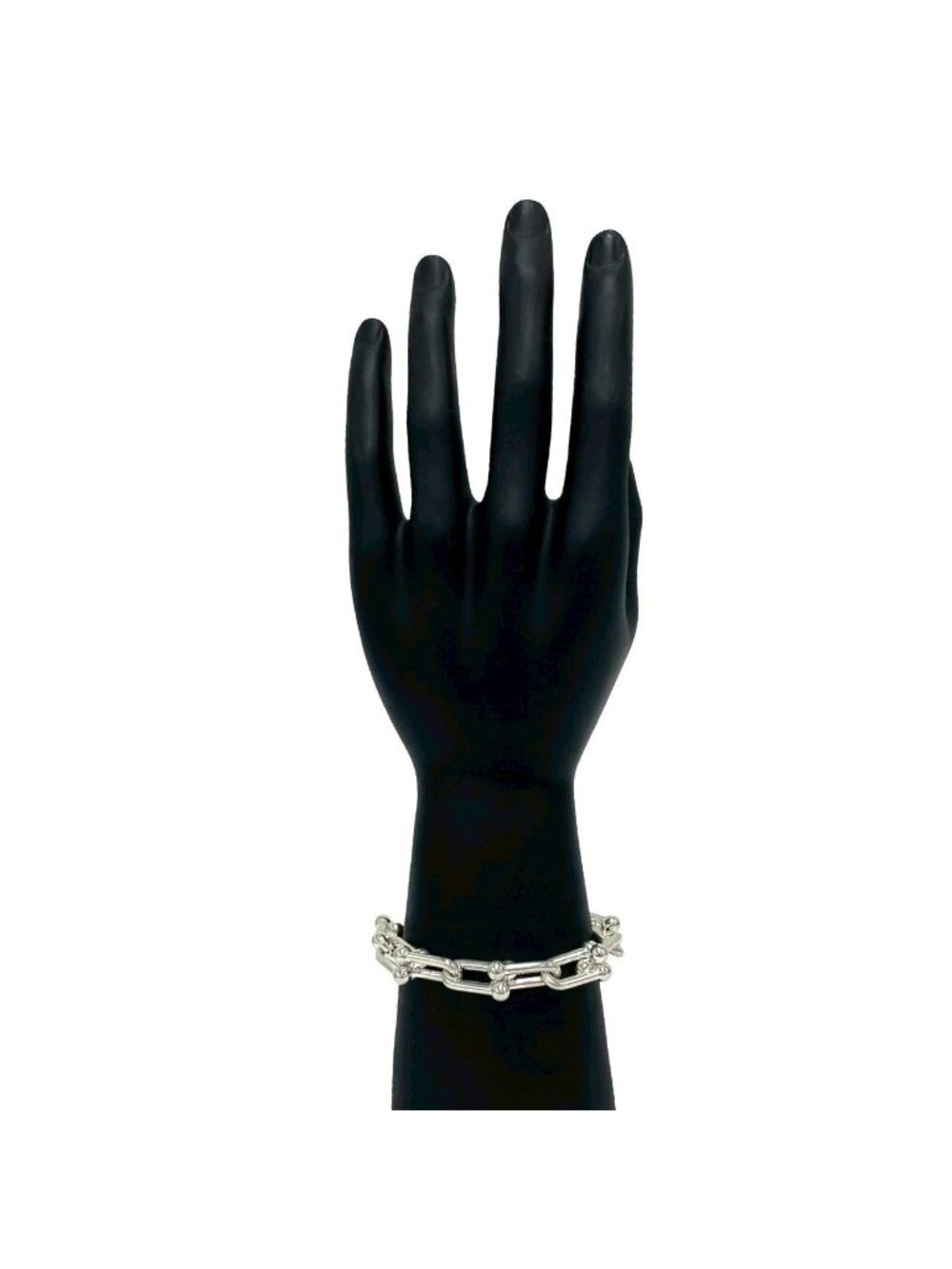 ★SOLD★ Tiffany & Co Large Link 925 Bracelet Chain Bangle Silver - Picture 2 of 6
